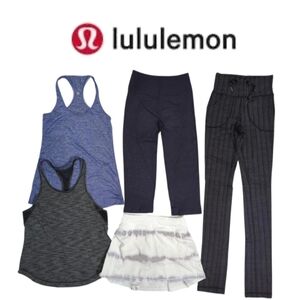 5 piece Lululemon Bundle Size 0 A mix of Leggings Tank Tops Tennis Skirt